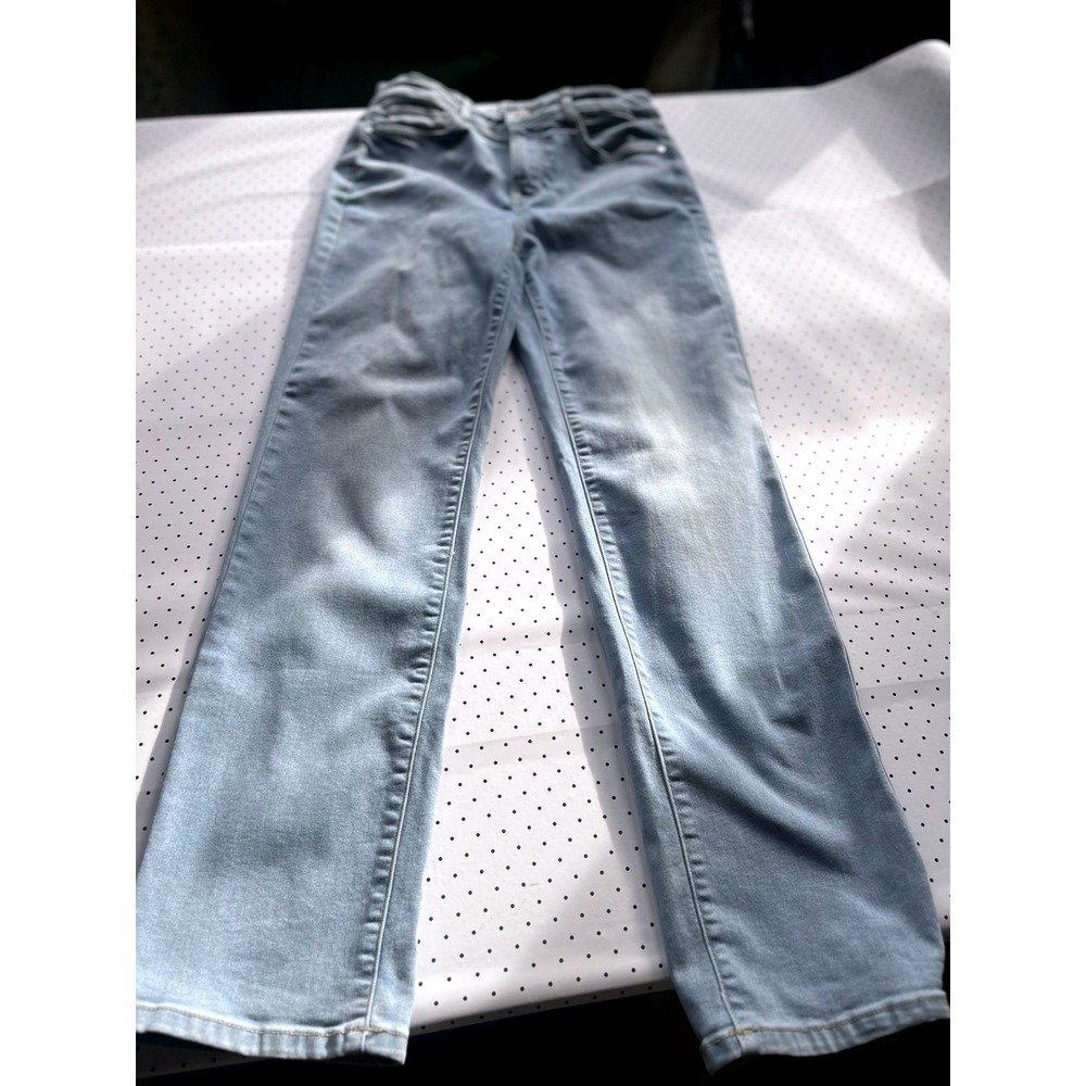 Nine West Slim Straight Jeans Women 6 Light Wash Stretch Denim Y2K Mid Rise